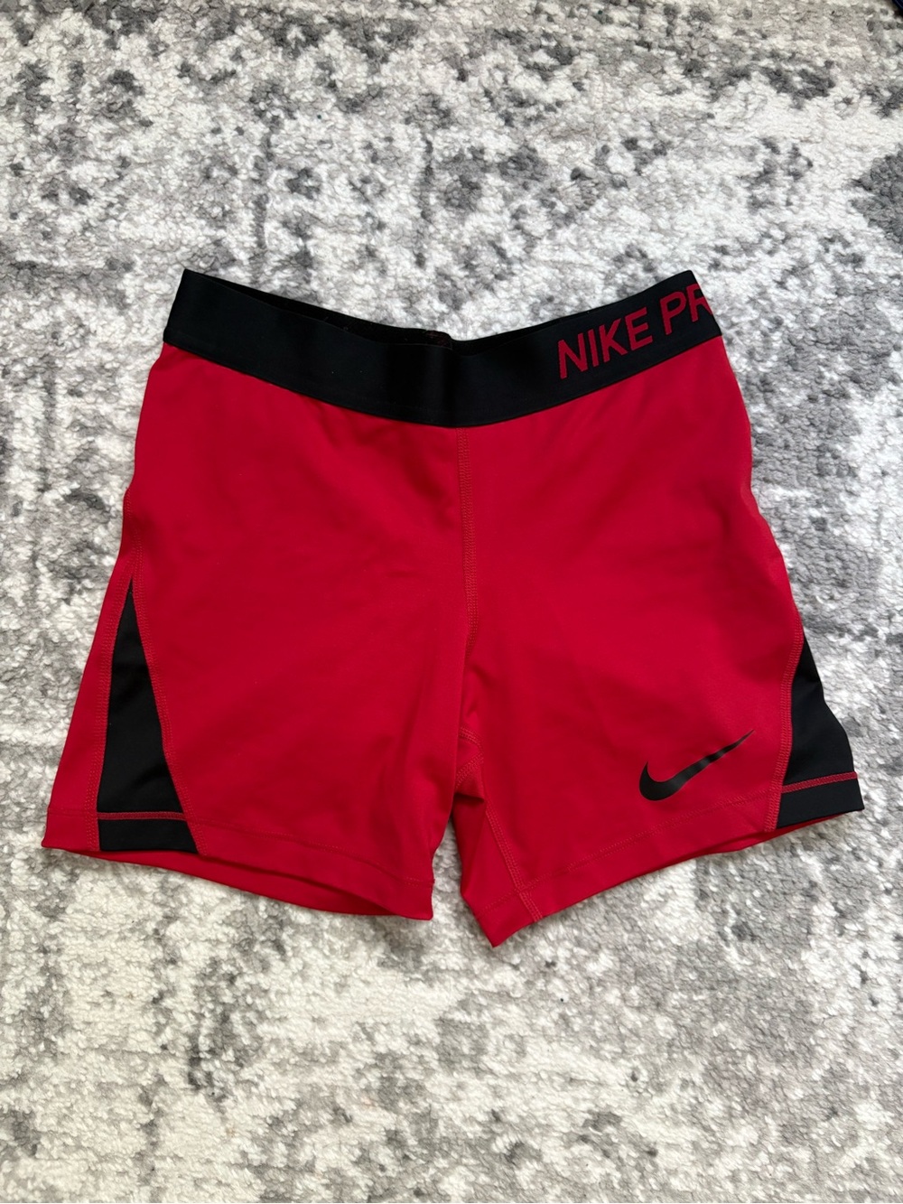 Nike Red and Black Performance Compression Shorts